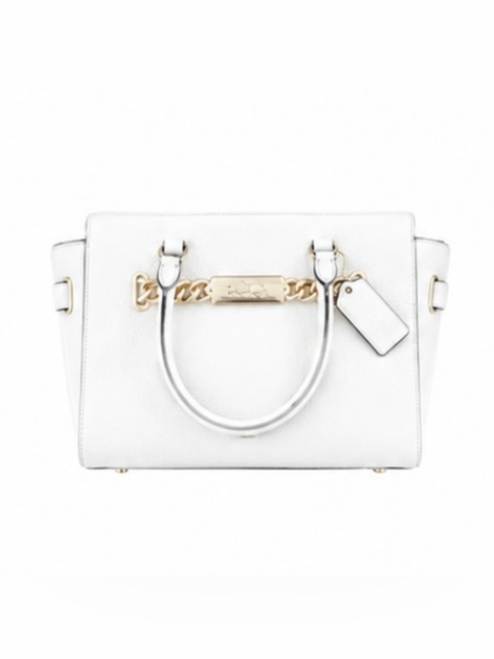 Coach Handbags - Coach Blake 25 Carryall Chalk Pebbled Leather Purse